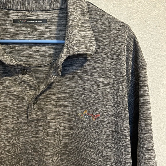 Greg Norman Heather Gray Golf Polo - Picture 4 of 6